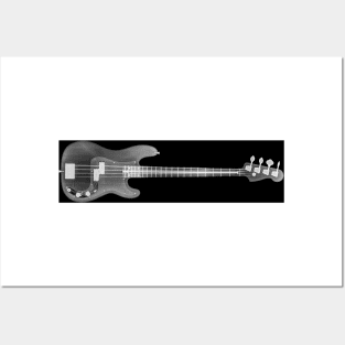 Base Guitar under x-ray (C030/0548) Posters and Art